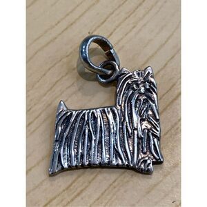 .925 Yorkie Sterling Silver Jewelry Charm #pet